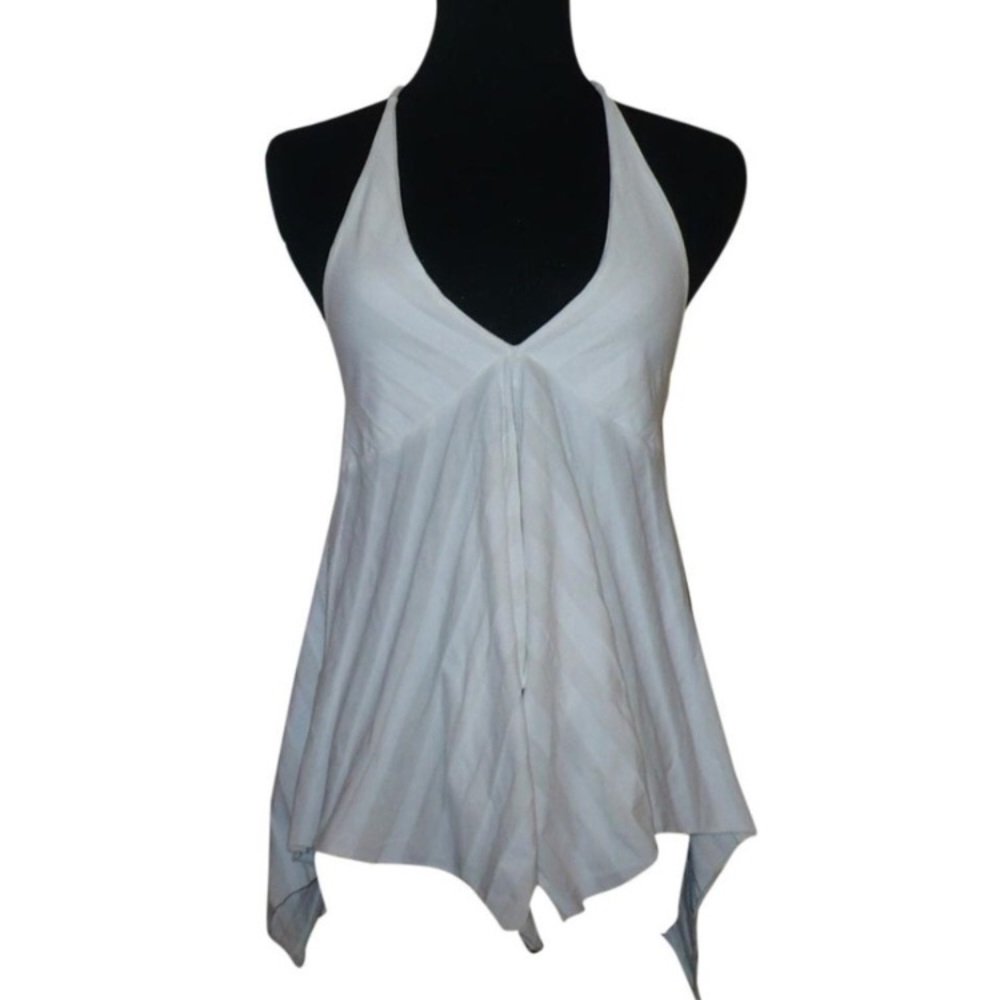 Ella Moss Waldo White Tonal Halter Top